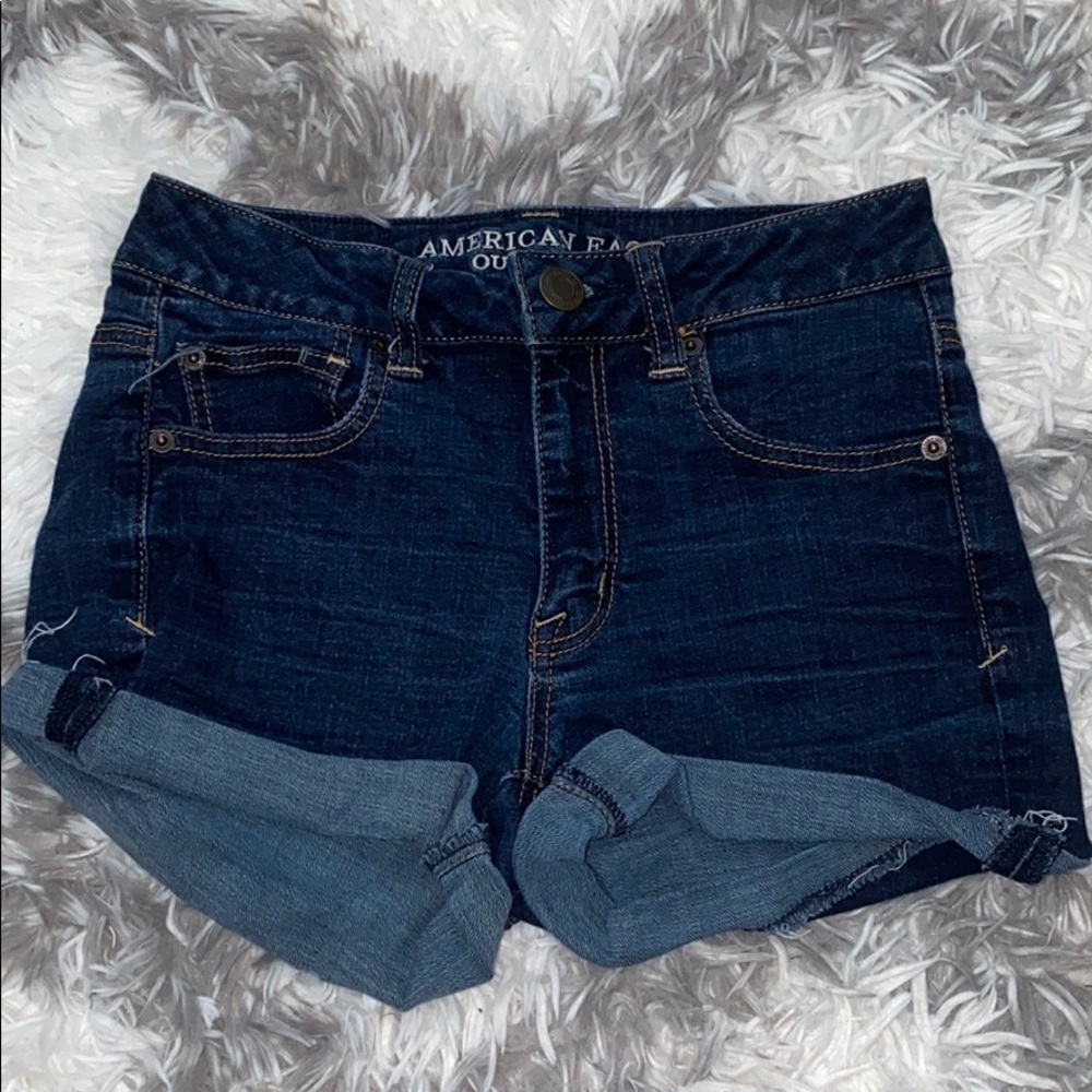 AE super dark denim short
